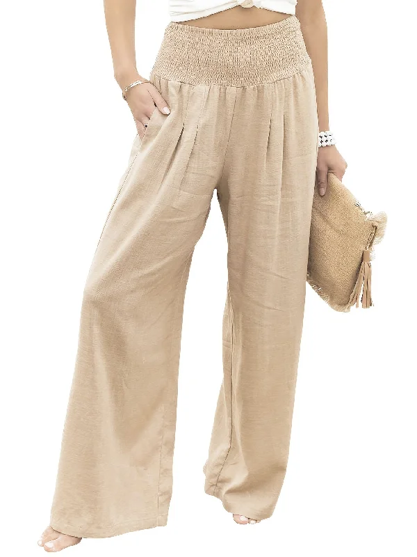 Solid Color Wide Leg Casual Loose Straight High Waist Fashion Comfy Spring Summer Vacation Pants Chic Wool Trousers Solid Color Wide Leg Casual Loose Straight High Waist Fashion Comfy Spring Summer Vacation Pants Chic Wool Trousers