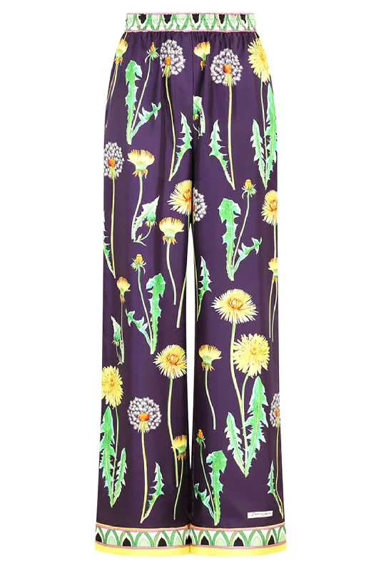 High Waist Twill Pants Elegant Dress Pants