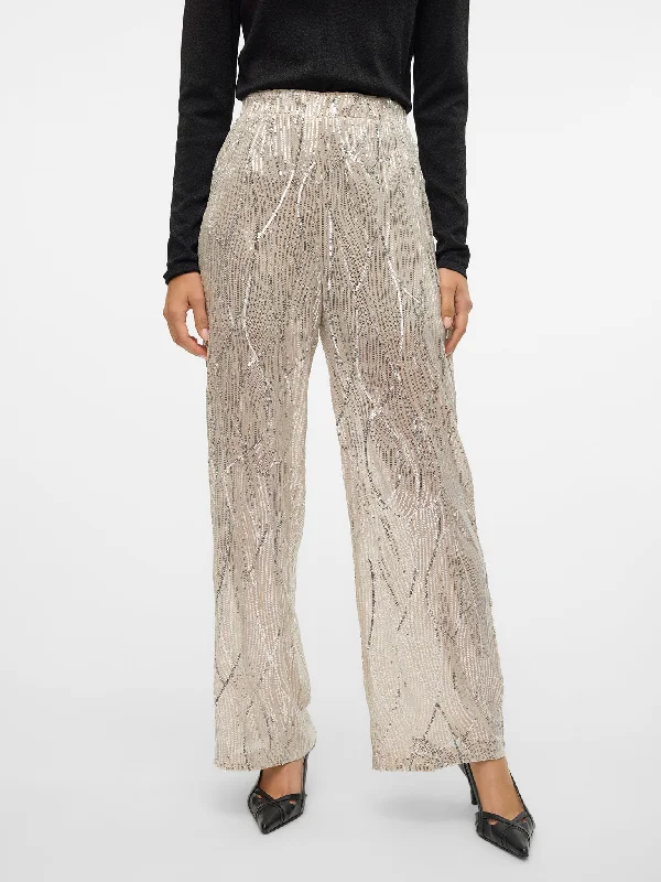 Γυναικείο παντελόνι παγιέτα VMELLEN HW WIDE PANT JRS 10319016 | 10319016 Casual Drawstring Pants Γυναικείο παντελόνι παγιέτα VMELLEN HW WIDE PANT JRS 10319016 | 10319016 Casual Drawstring Pants