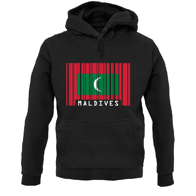 Maldives Barcode Style Flag Unisex Hoodie