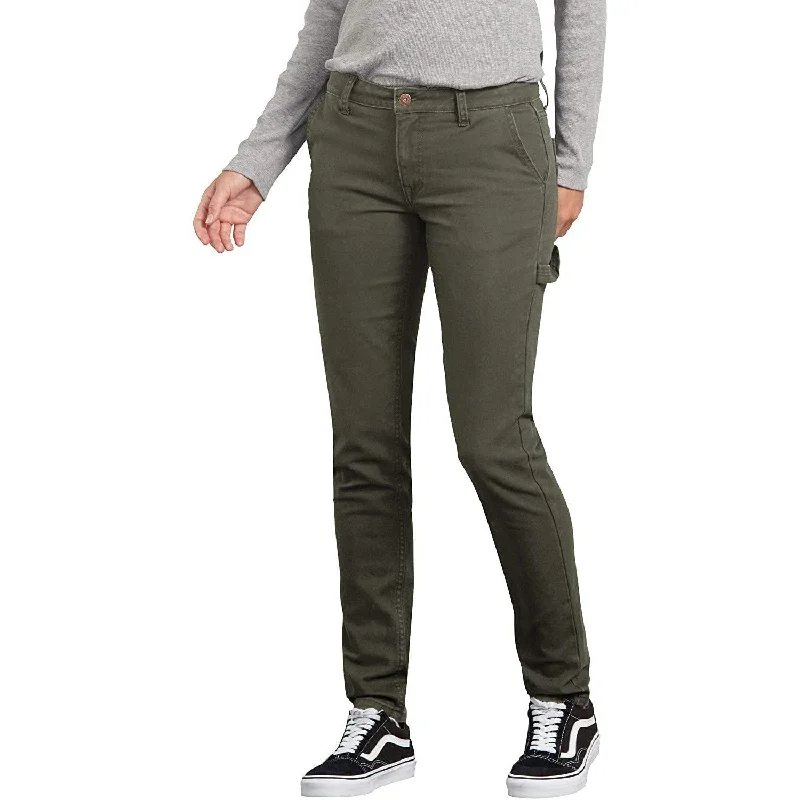 Dickies Women's Slim Straight Stretch Duck Carpenter Pant