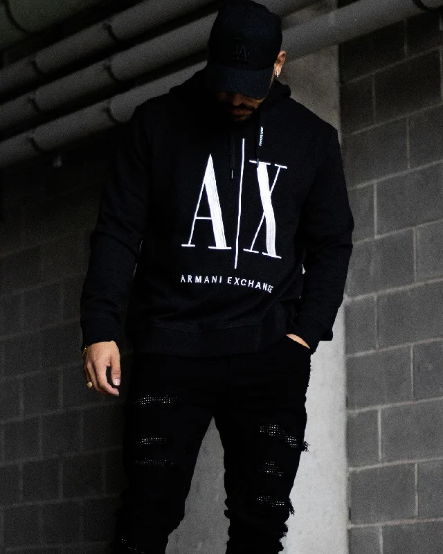 Armani Exchange Armani Exchange Felpa Hoodie Black