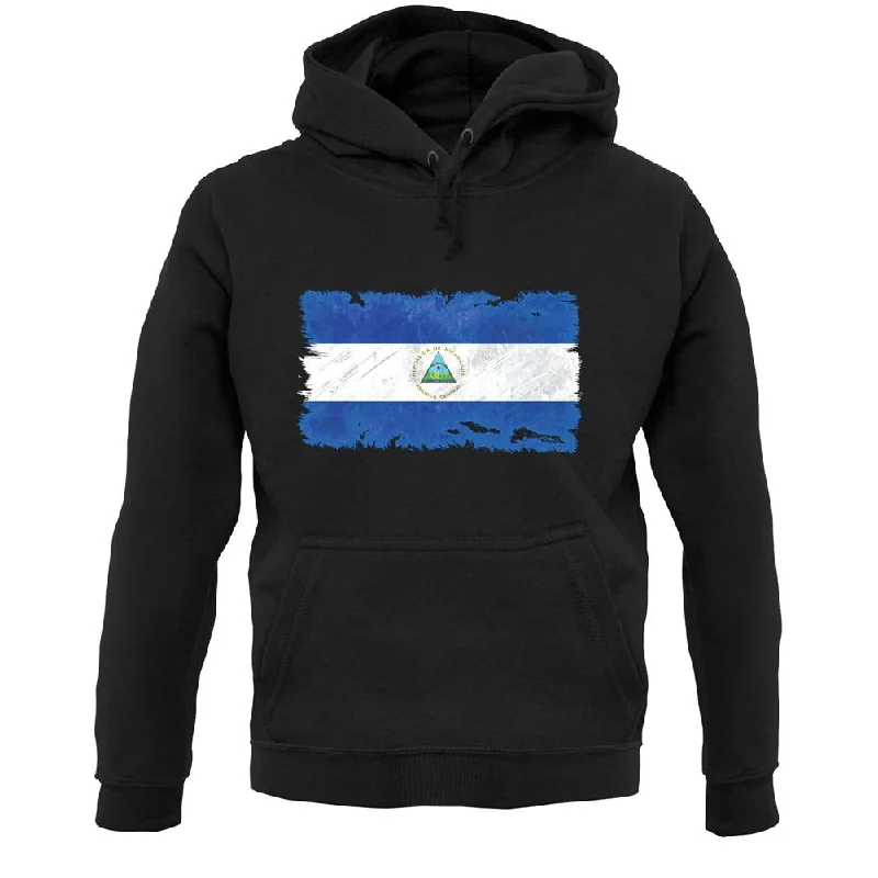 Nicaragua Grunge Style Flag Unisex Hoodie