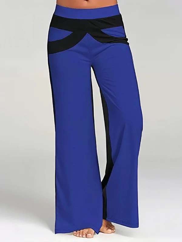 Stitching Contrast Color Wide Leg Casual Loose High Waist Fashion Comfy Pants Formal Wide-Leg Pants Stitching Contrast Color Wide Leg Casual Loose High Waist Fashion Comfy Pants Formal Wide-Leg Pants