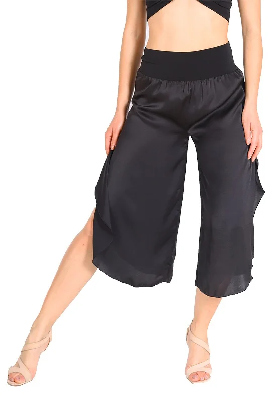 Silk-touch Satin Tango Pants Classic Chino Pants