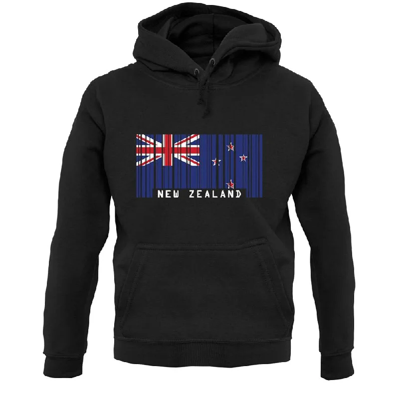 New Zealand  Barcode Style Flag Unisex Hoodie