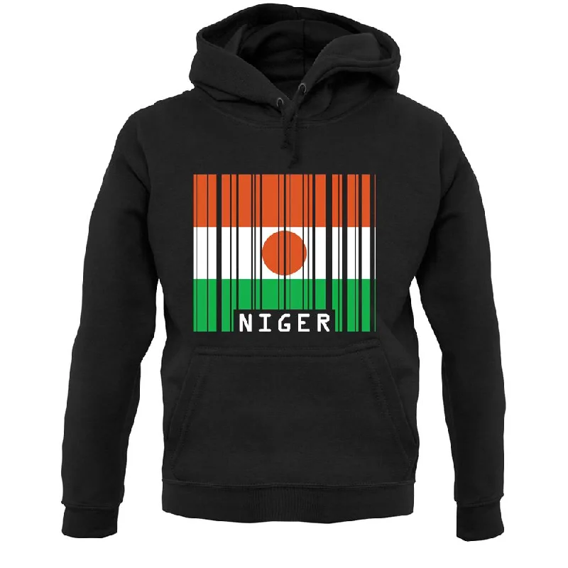 Niger Barcode Style Flag Unisex Hoodie