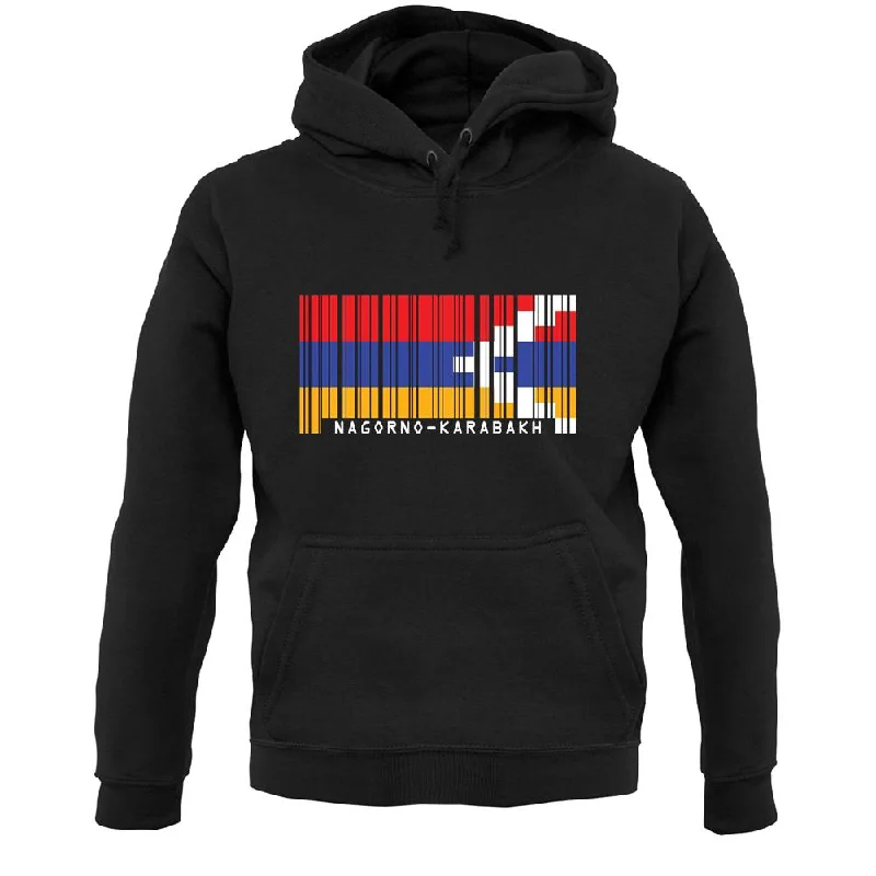 Nagorno-Karabakh Barcode Style Flag Unisex Hoodie