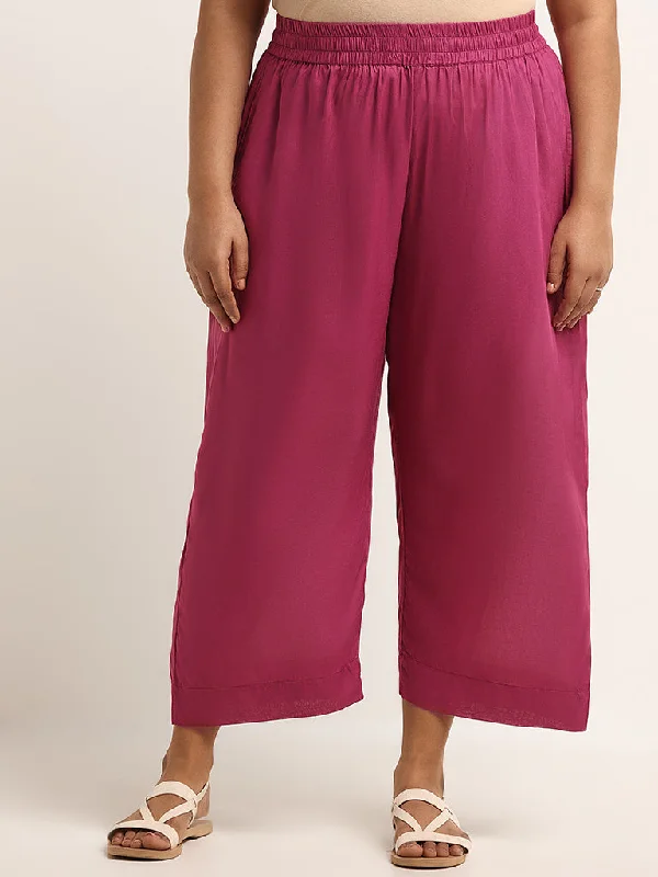 Diza Purple Mid-Rise Pants