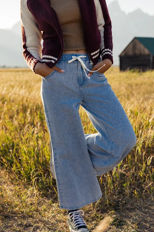On My Own Tie Waist Pants Chic Slim Fit Pants