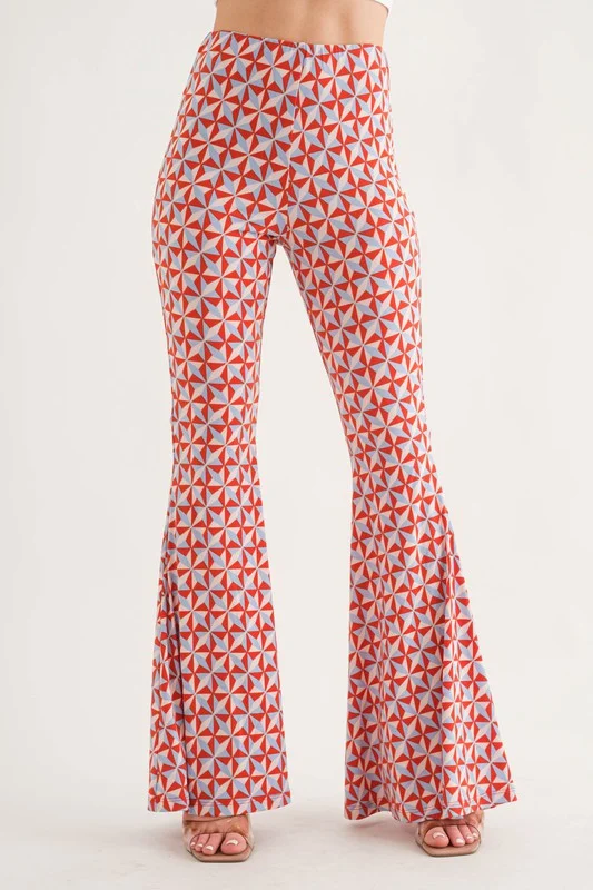 TOMATO GEOMETRIC PRINT WIDE-LEG PANTS BT6605NPB