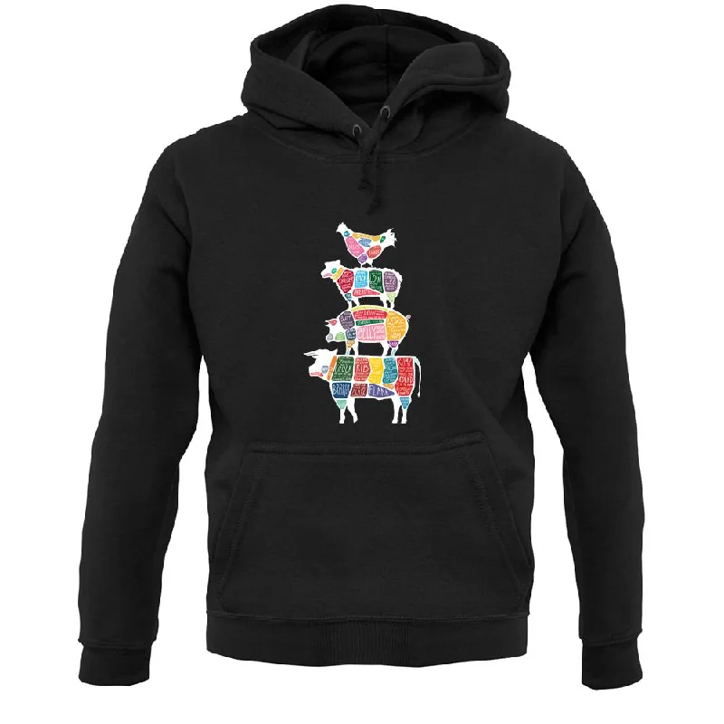 Meat Stack Diagram Unisex Hoodie