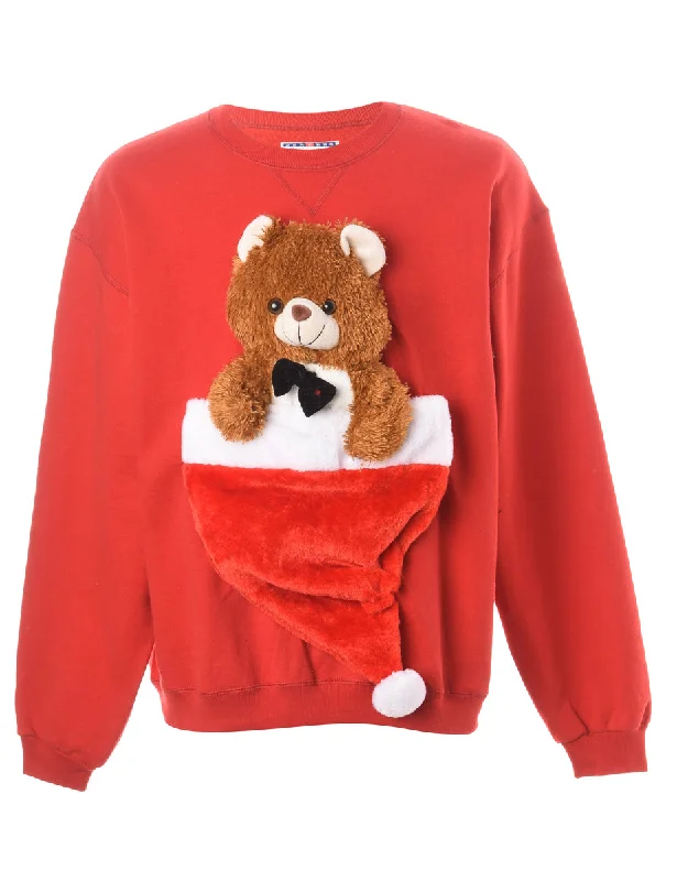 Label Novelty Christmas Sweatshirt - L