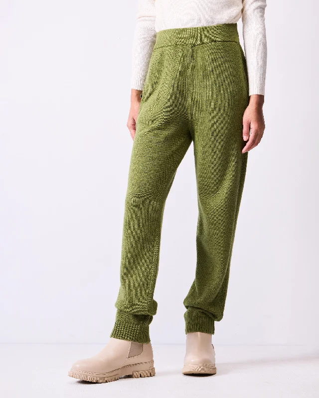 Pull-on Pants - Olive Classic Cropped Pants