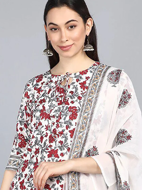 Ahika Polyester Printed Kurta Pant Dupatta Set-PKSKD1010E_S Fashionable Button-Up Pants Ahika Polyester Printed Kurta Pant Dupatta Set-PKSKD1010E_S Fashionable Button-Up Pants