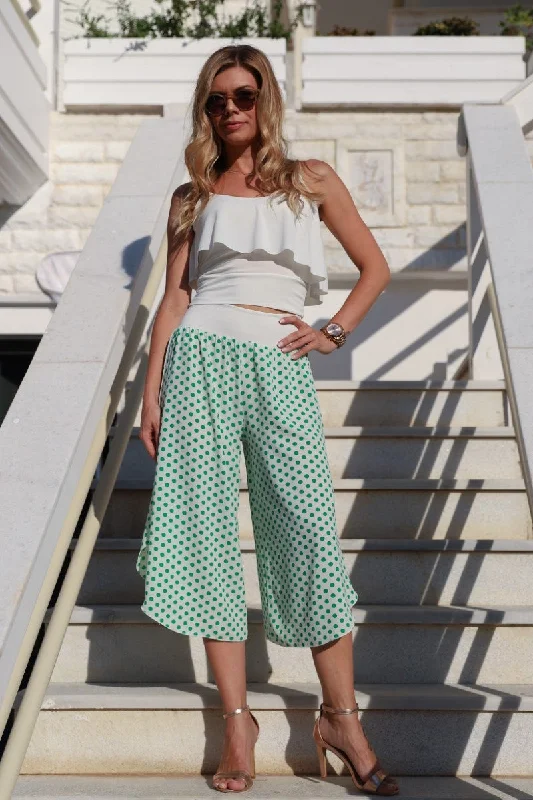 Polka Dot Tango Capri Pants Trendy Work Pants