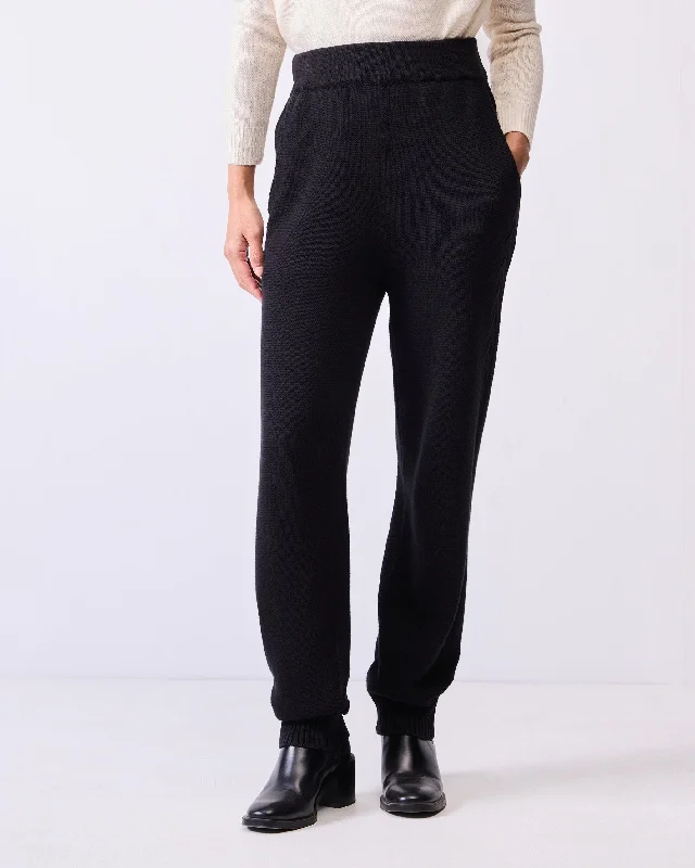 Pull-on Pants - Black Trendy Velvet Pants