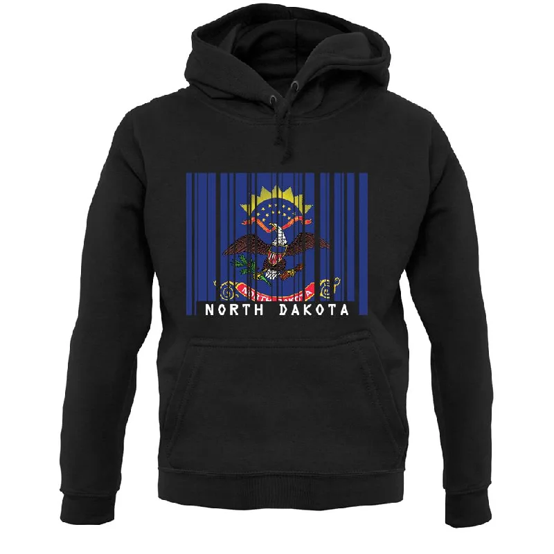 North Dakota  Barcode Style Flag Unisex Hoodie