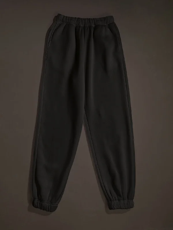 Solid Elastic High Waist Casual Every Day Pants Comfortable Pleated Pants