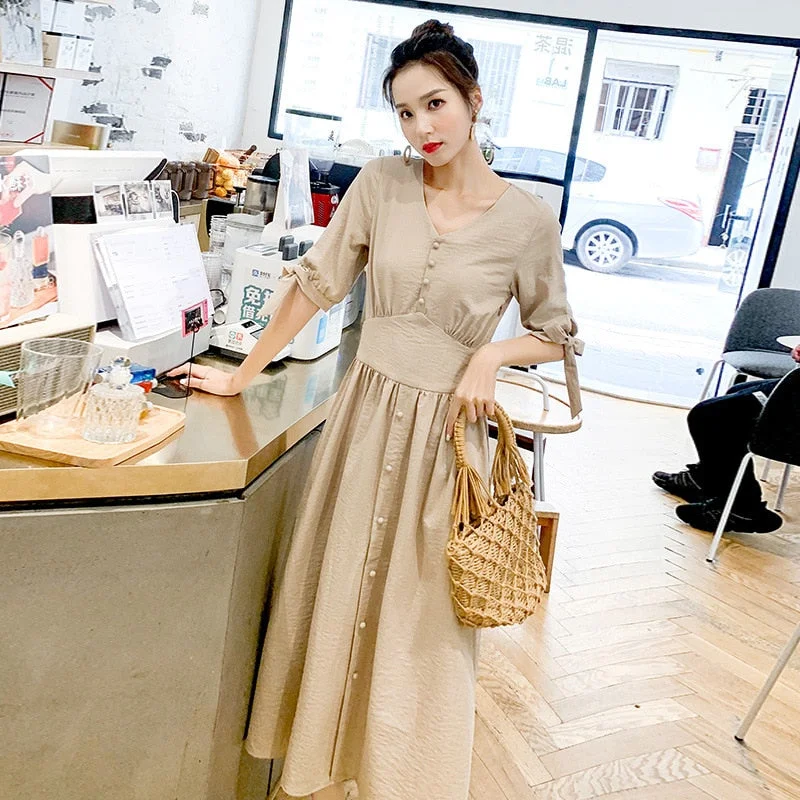 Women Clothing Long Sleeve Maxi Dress Oversized Kaftan Shirt Dress Plus Summer Trendy Floral Print Maxi Dress