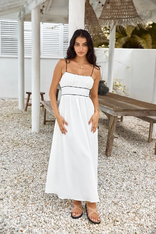 Across The River Maxi Dress White