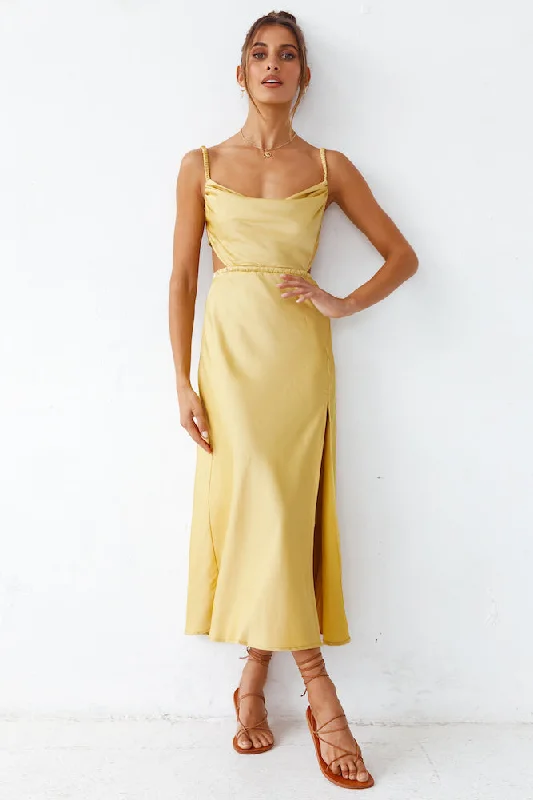 Burning Stars Maxi Dress Yellow