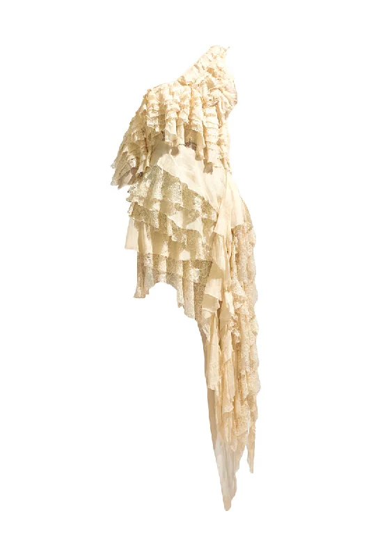 CAMILIA OFF-WHITE MAXI DRESS Comfortable Pleated Maxi Dress