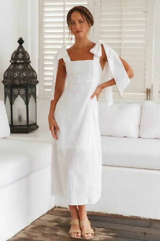 Daily Affirmations Maxi Dress White