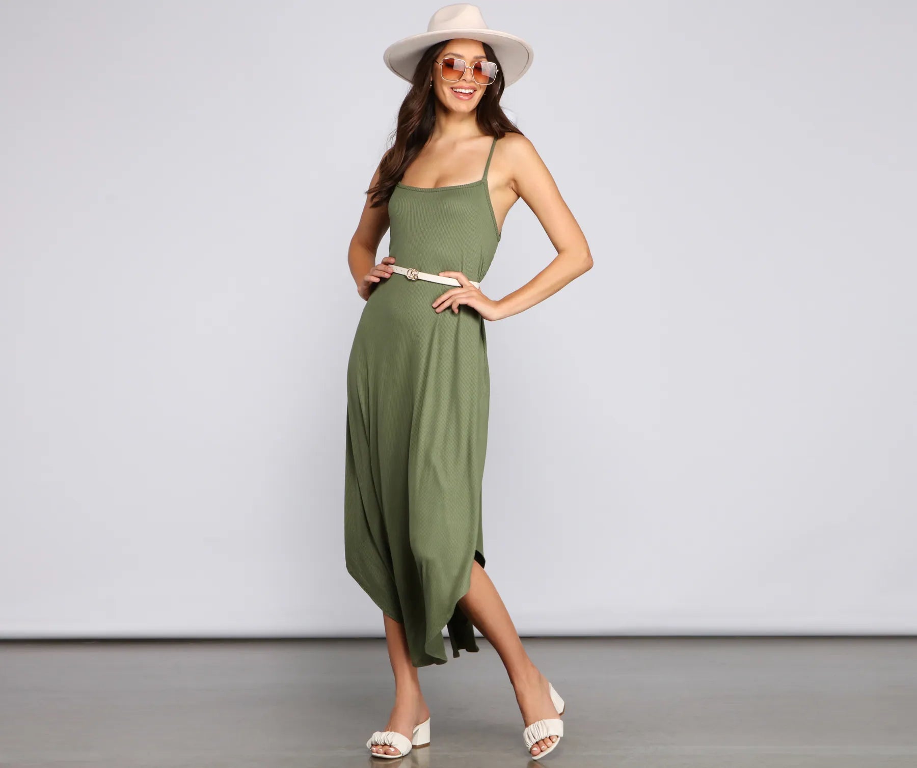 Effortless Vibes Sleeveless Maxi Dress Stylish Maxi Dress with Frills