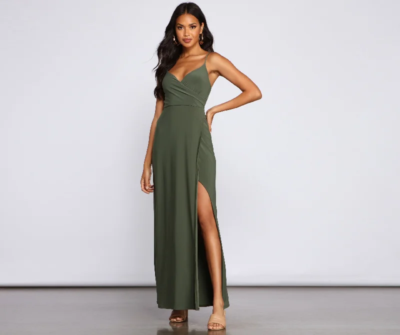 Major Appeal High Slit Maxi Dress Comfortable Cotton Maxi Dress