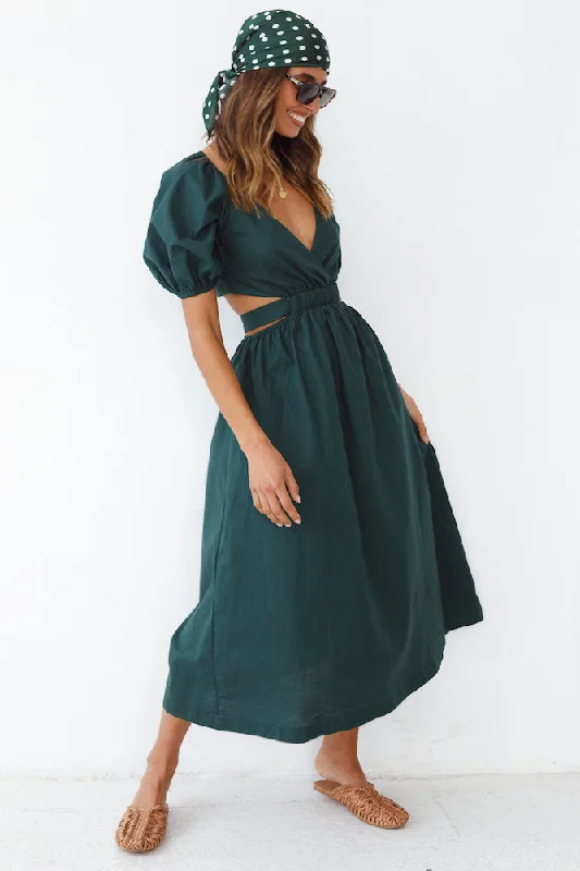 No Matter Maxi Dress Forest Green