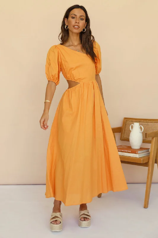 Ocherous Maxi Dress Orange