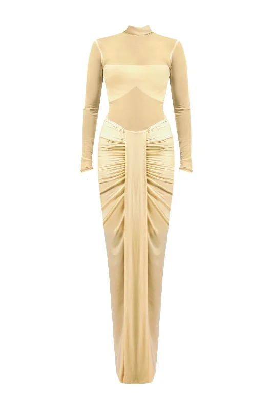 RUNE OFF-WHITE MAXI DRESS Stylish A-Line Maxi Dress