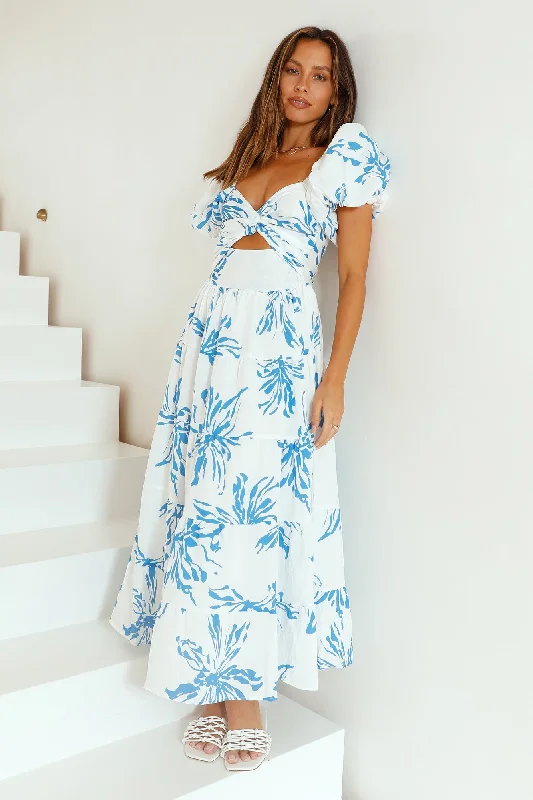 Seaside Breeze Maxi Dress Blue