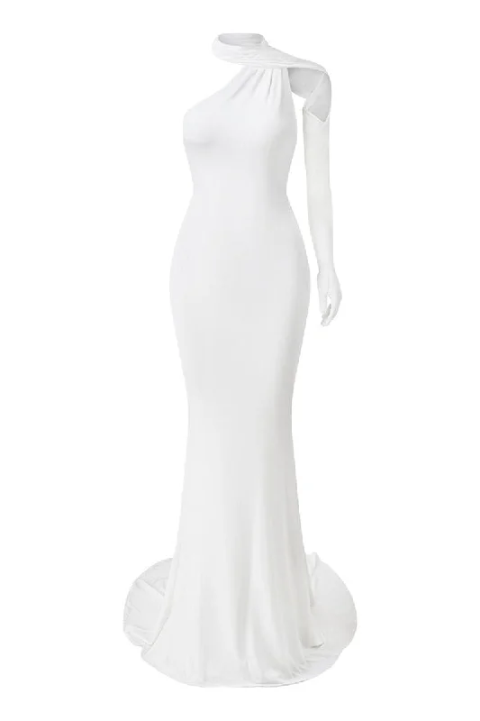 SERENA WHITE MERMAID MAXI DRESS