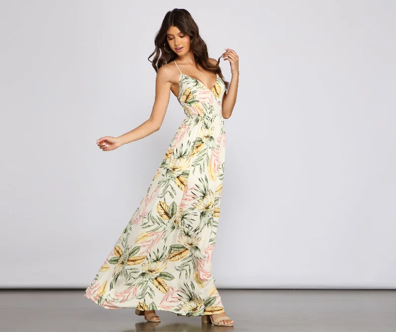 Take Me Back Tropical Maxi Dress Chic Summer Maxi Dress