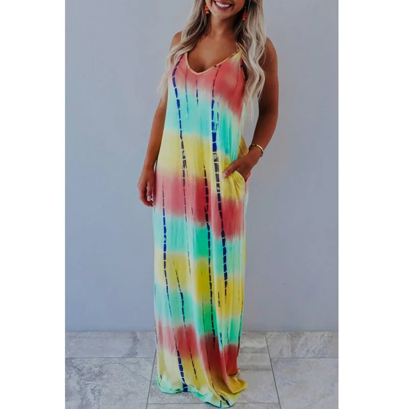 Tie Dye Long Dresses Summer Beachwear Outfits for Women Spaghetti Strap Crop Top Maxi Dress Sexy Club Matching Dress Trendy V-Neck Maxi Dress Tie Dye Long Dresses Summer Beachwear Outfits for Women Spaghetti Strap Crop Top Maxi Dress Sexy Club Matching Dress Trendy V-Neck Maxi Dress