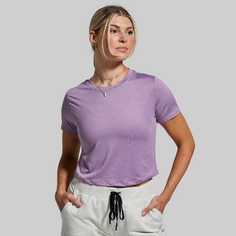 Athleisure Crop Tee (Wild Orchid)