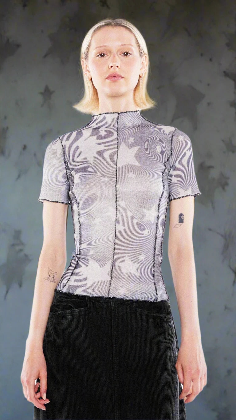 Basic Pleasure Mode Supernova Star Tee Layered Multi-layer Single Layer