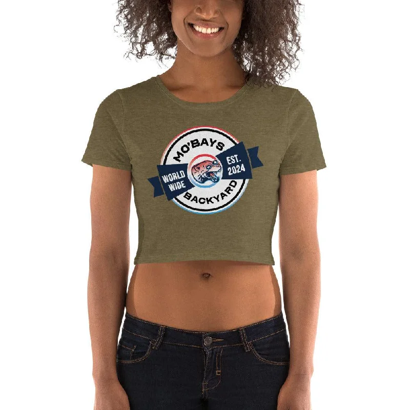 Bowtie Women’s Crop Tee Polka Dot Checkered Tartan