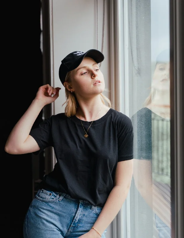 Relaxed Tee - Black Lace Blend Ribbed Blend Corduroy Blend