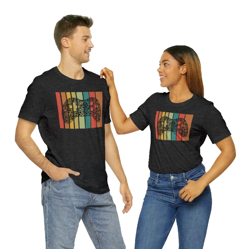 Game Control Stripes T-Shirt (Unisex) Rayon Fabric Velvet Fabric Corduroy Fabric