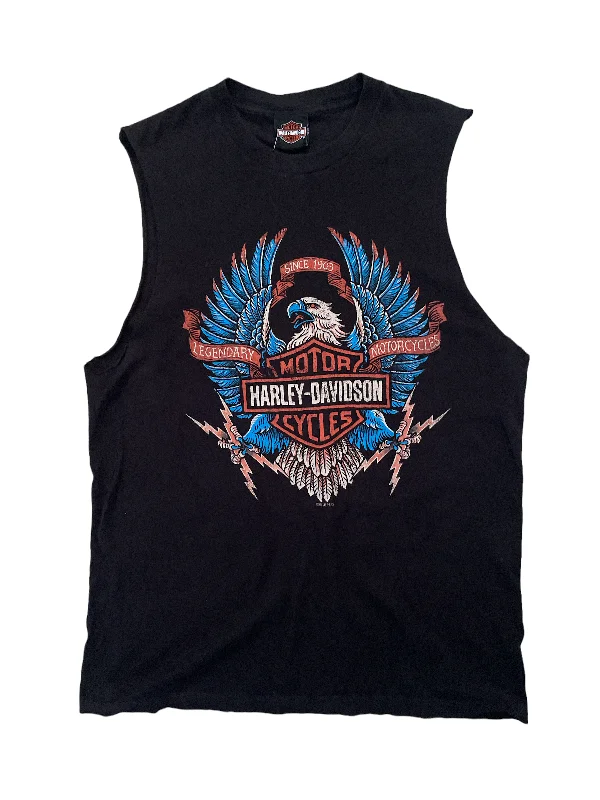 Harley Davidson Sleeveless Shirt Casual Formal Business