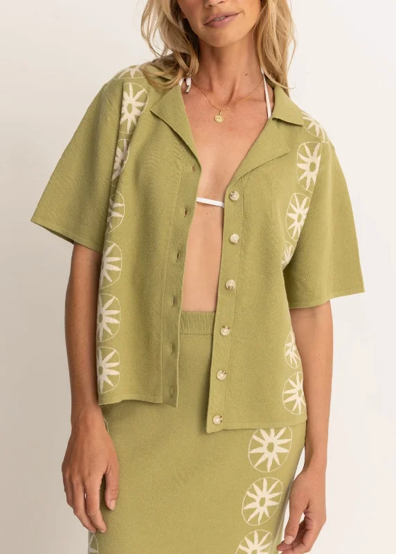 Horizon Knitted Shirt- Palm Seamless Knitted Crochet