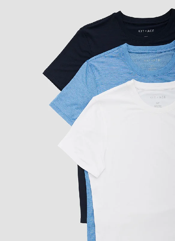 Kit Crew 3 Pack Tees Cashmere Blend Cotton Blend Poly Blend