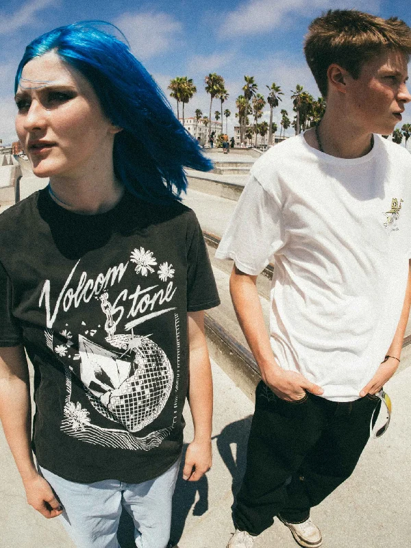 Lock It Up T-shirt - VINTAGE BLACK Collared Crew Neck Turtle Neck