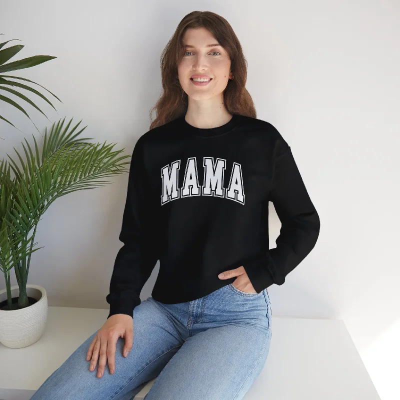 MAMA Sweatshirt (White lettering) Embroidered Appliqued Beaded
