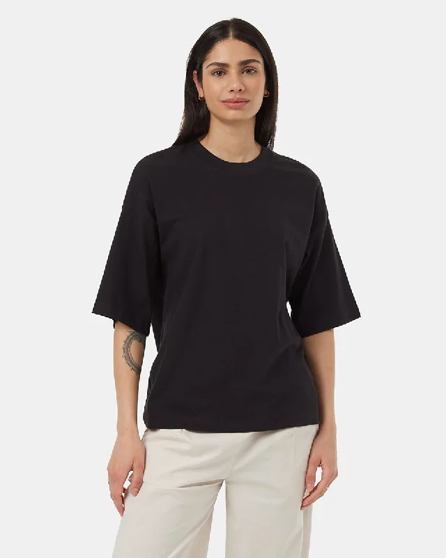 Regenerative Cotton Oversized T-Shirt Collared Crew Neck Turtle Neck