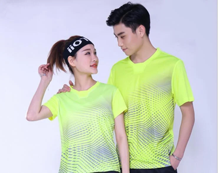 Shirts Badminton short sleeves Clothes,polyester table tennis T Shirt,Trainning tennis t-shirts,breathable ping pong Jersey Blue