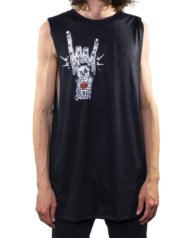 Sullivan King Skullivan Muscle Tee Hooded Caped Shawl Collar